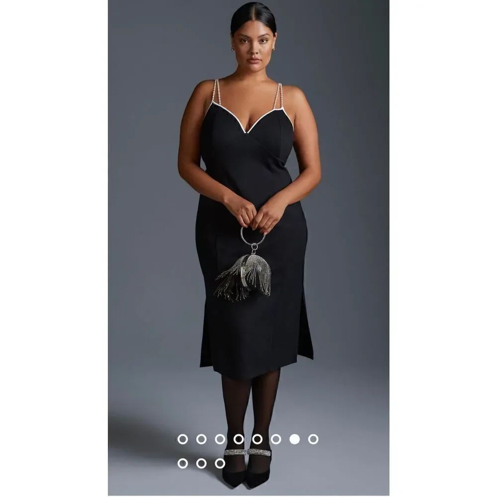 Anthropologie -Maeve Pearl-Strap Dress size LP